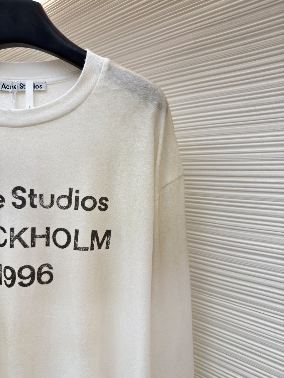 Acne Studios 1996泥染水洗做旧圆领T恤 打底衫 长袖 黑色 白色 绿色 棕色 A5 80IT2S022