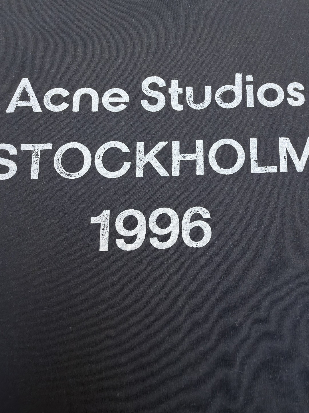 Acne Studios 1996泥染水洗做旧圆领T恤 打底衫 长袖 黑色 白色 绿色 棕色 A5 80IT2S022