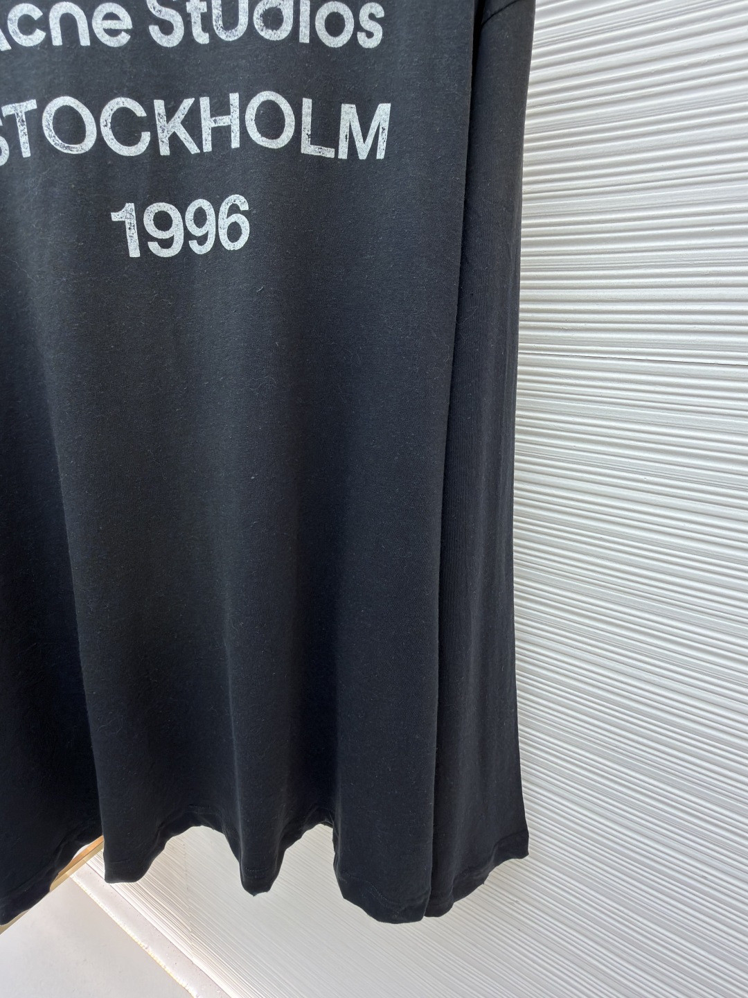 Acne Studios 1996泥染水洗做旧圆领T恤 打底衫 长袖 黑色 白色 绿色 棕色 A5 80IT2S022