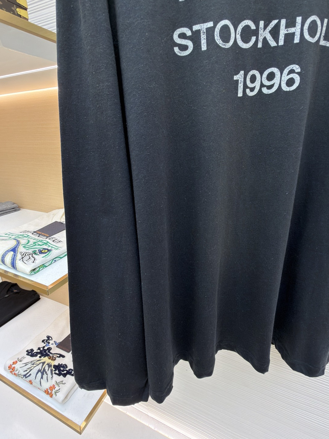 Acne Studios 1996泥染水洗做旧圆领T恤 打底衫 长袖 黑色 白色 绿色 棕色 A5 80IT2S022