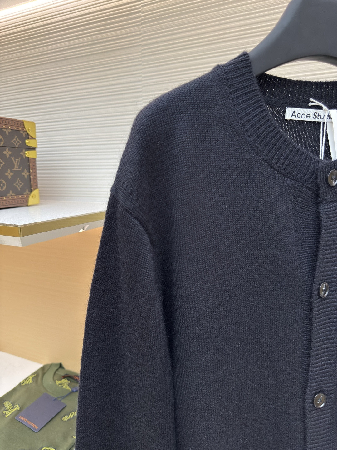 Acne Studios 蝴蝶结刺绣针织开衫 毛衣 针织衫 外套 长袖 黑色 B0 B60385-900