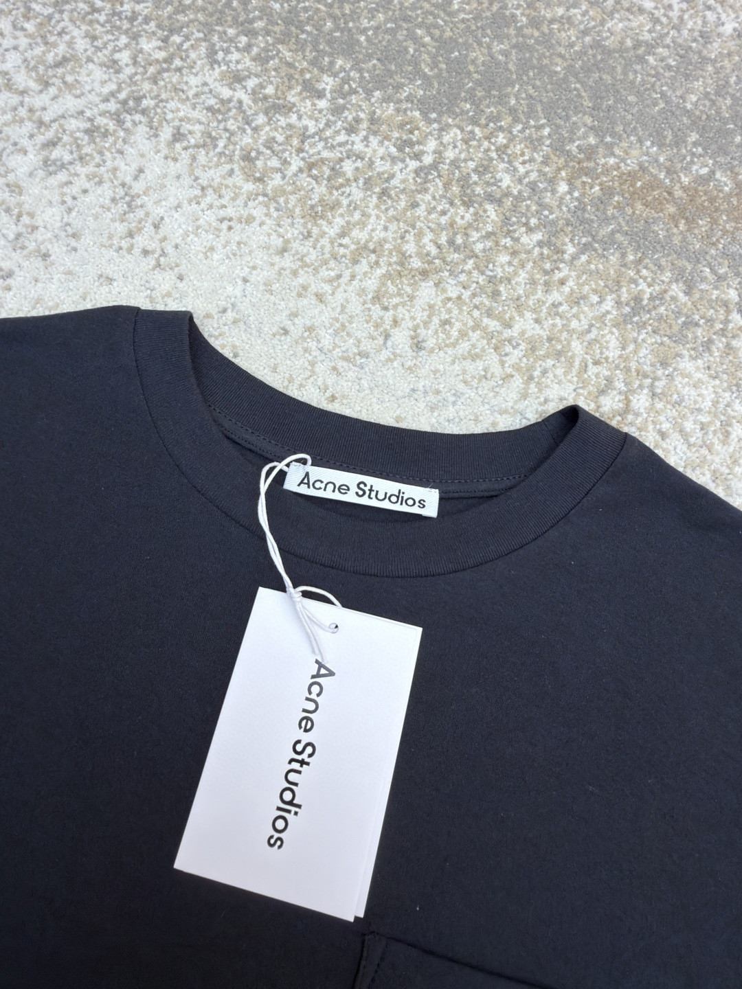 Acne Studios徽标口袋圆领T恤 打底衫 长袖 白色 黑色 A5 CL0439-AEG