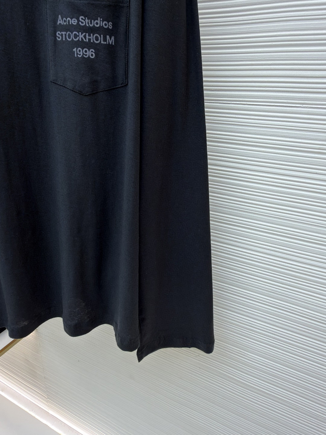 Acne Studios徽标口袋圆领T恤 打底衫 长袖 白色 黑色 A5 CL0439-AEG