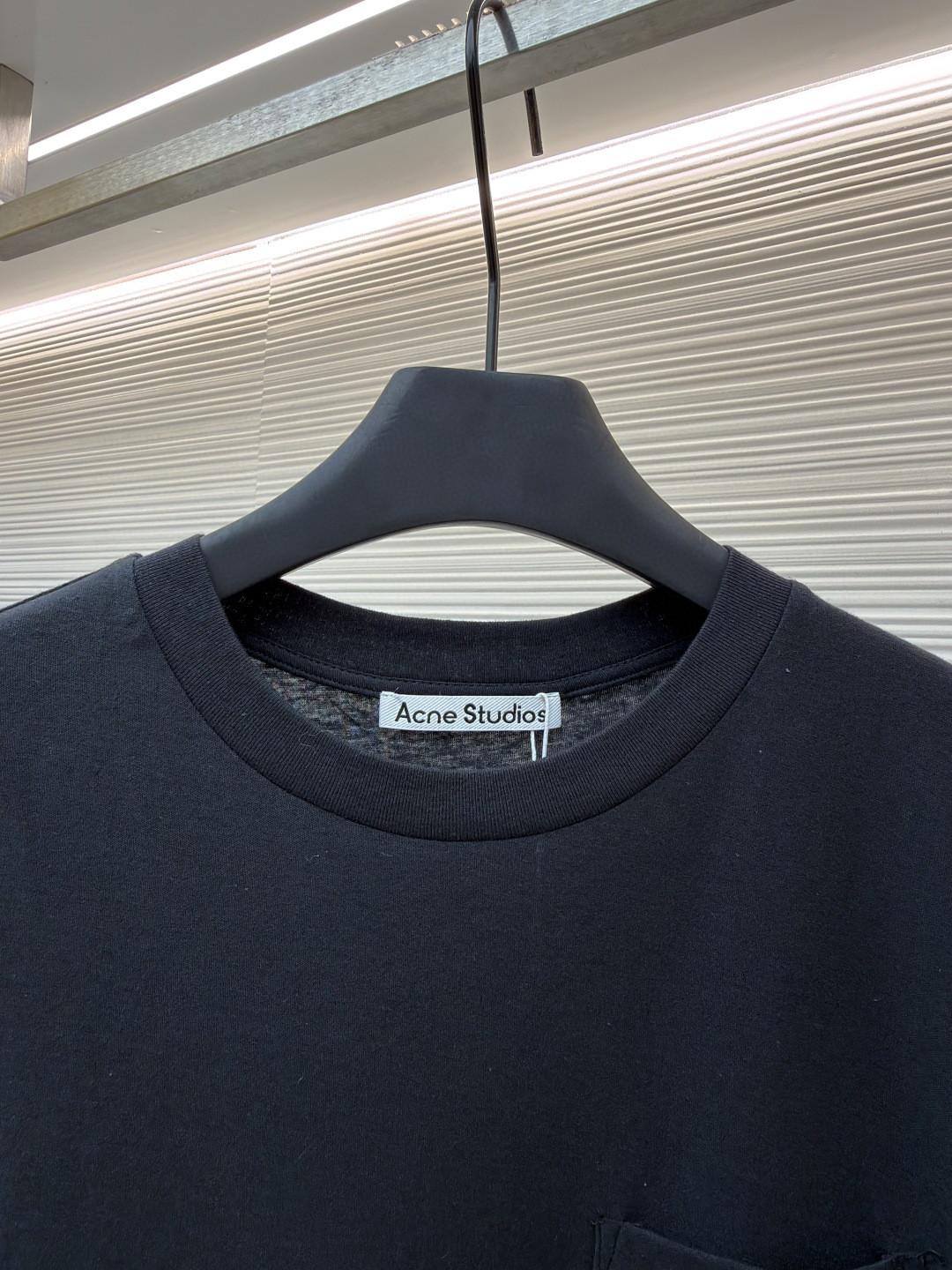 Acne Studios徽标口袋圆领T恤 打底衫 长袖 白色 黑色 A5 CL0439-AEG