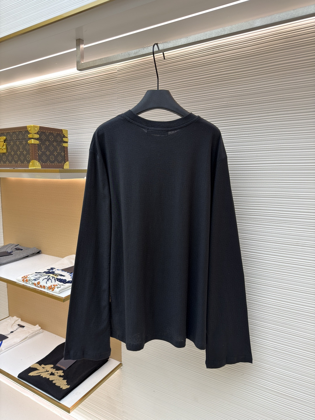 Acne Studios徽标口袋圆领T恤 打底衫 长袖 白色 黑色 A5 CL0439-AEG