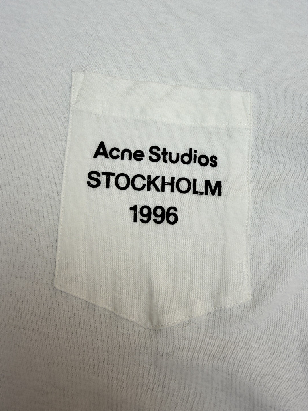 Acne Studios徽标口袋圆领T恤 打底衫 长袖 白色 黑色 A5 CL0439-AEG