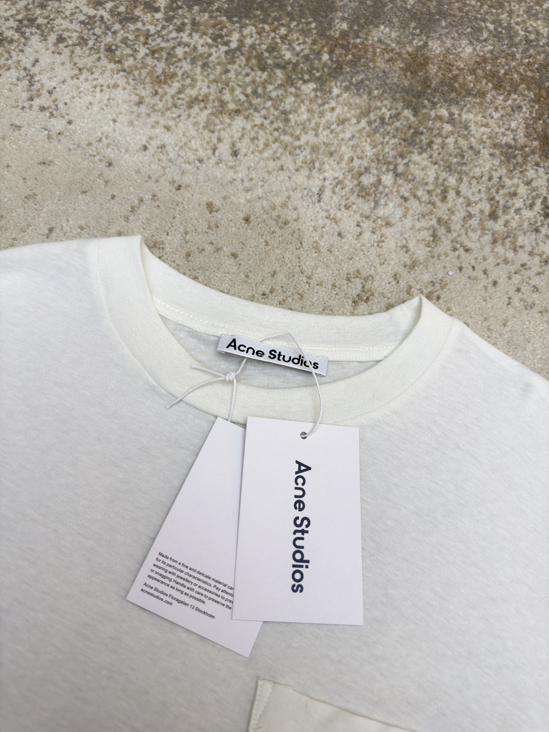 Acne Studios徽标口袋圆领T恤 打底衫 长袖 白色 黑色 A5 CL0439-AEG