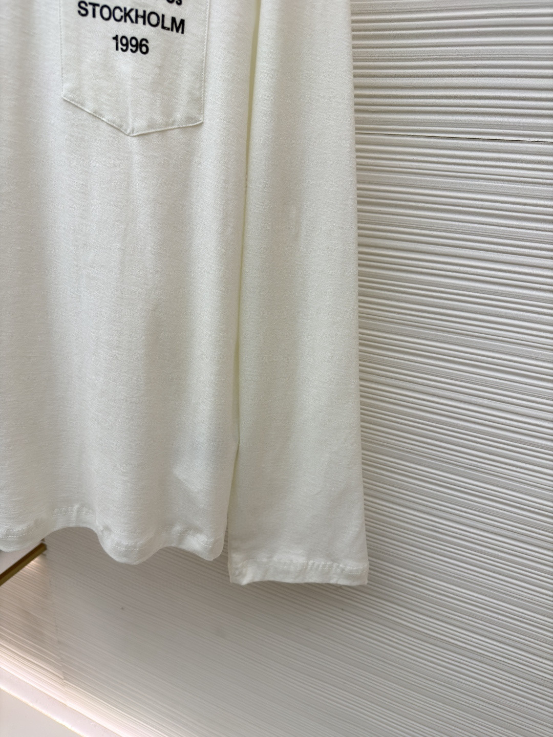 Acne Studios徽标口袋圆领T恤 打底衫 长袖 白色 黑色 A5 CL0439-AEG