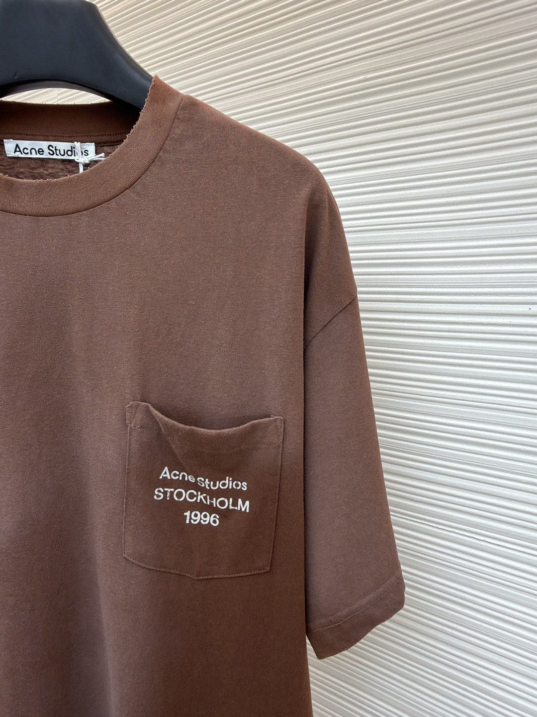 Acne Studios 徽标口袋圆领T恤 短袖 白色 黑色 棕色 A0 CL0414-900