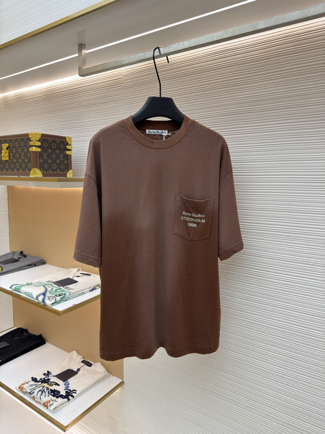 Acne Studios 徽标口袋圆领T恤 短袖 白色 黑色 棕色 A0 CL0414-900