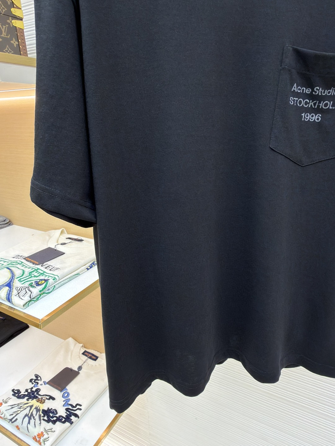 Acne Studios 徽标口袋圆领T恤 短袖 白色 黑色 棕色 A0 CL0414-900