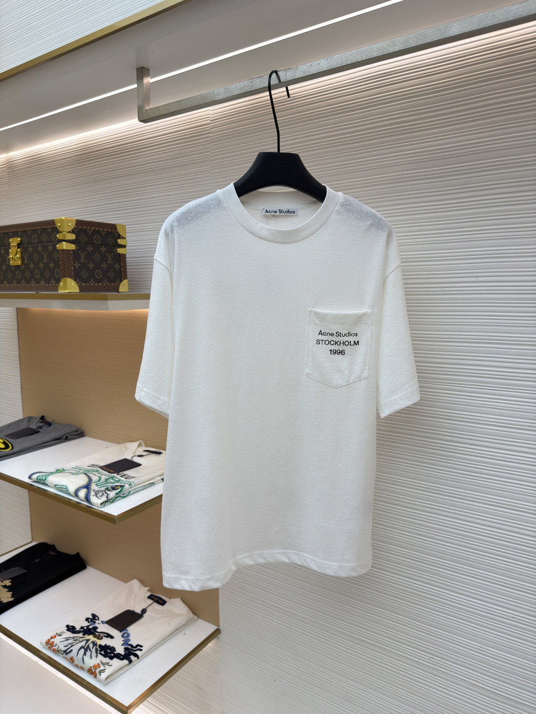 Acne Studios 徽标口袋圆领T恤 短袖 白色 黑色 棕色 A0 CL0414-900