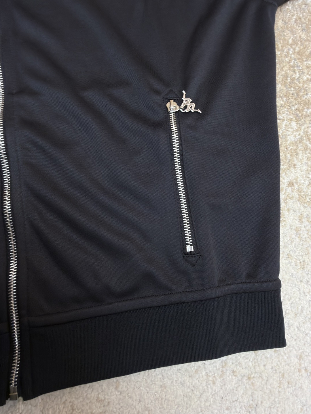 Acne Studios Kappa 卡帕 联名款 徽标拉链运动衫 外套 夹克 长袖 黑色 B0 CI0196-900