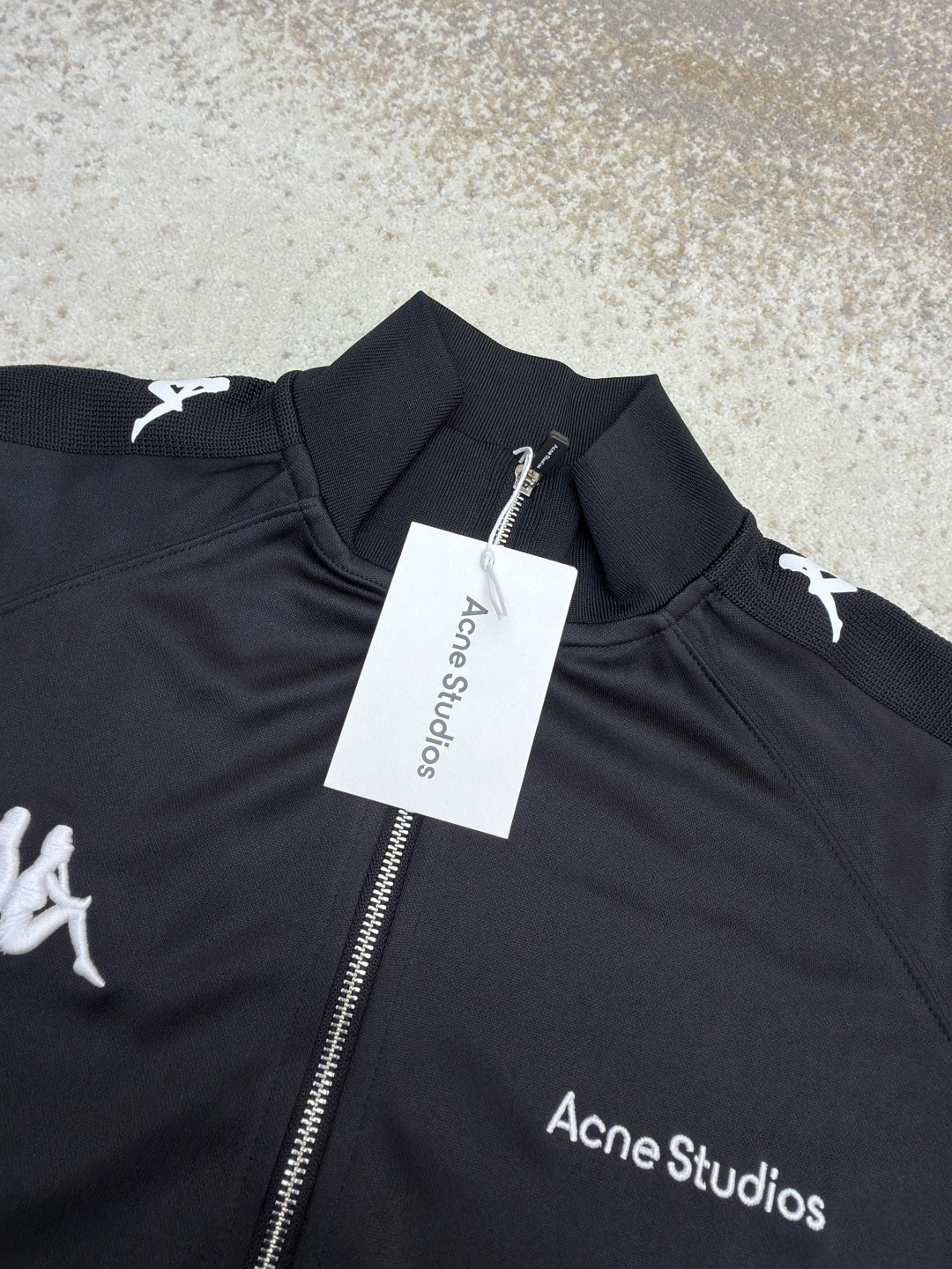 Acne Studios Kappa 卡帕 联名款 徽标拉链运动衫 外套 夹克 长袖 黑色 B0 CI0196-900