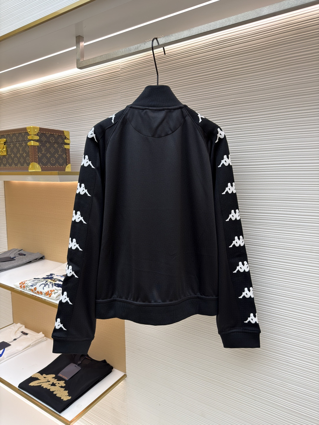 Acne Studios Kappa 卡帕 联名款 徽标拉链运动衫 外套 夹克 长袖 黑色 B0 CI0196-900