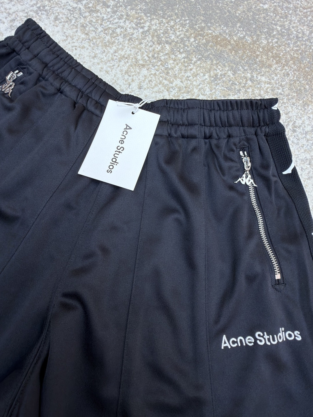 Acne Studios Kappa 卡帕 联名款 徽标松紧腰运动裤 休闲裤 长裤 裤子 黑色 B0 CK0123-900