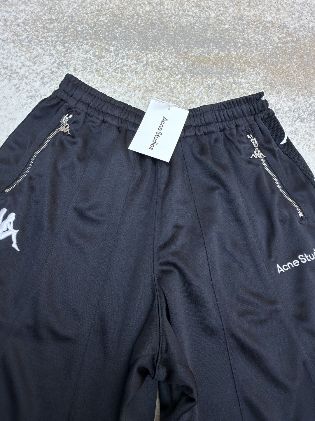 Acne Studios Kappa 卡帕 联名款 徽标松紧腰运动裤 休闲裤 长裤 裤子 黑色 B0 CK0123-900