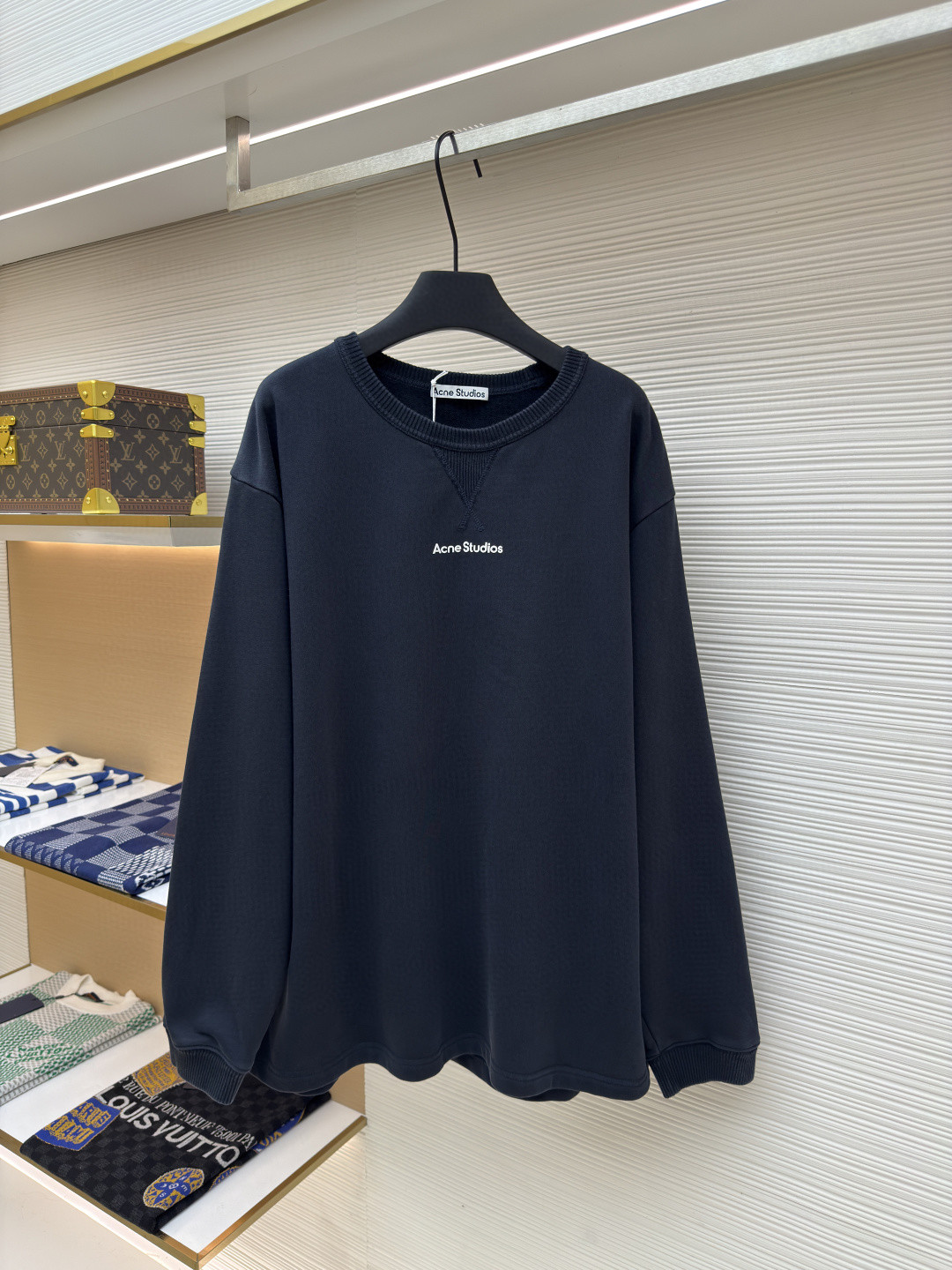Acne Studios 胸前徽标圆领卫衣 T恤 长袖 白色 黑色 A5 CI0169-900