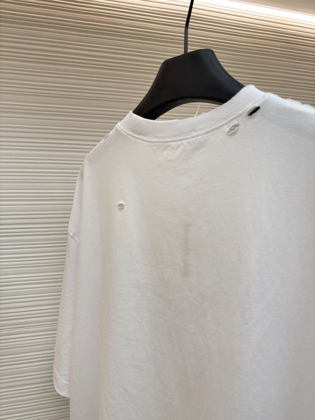 Acne Studios 做旧破洞徽标印花破洞T恤 短袖 白色 A2 CL0294-183