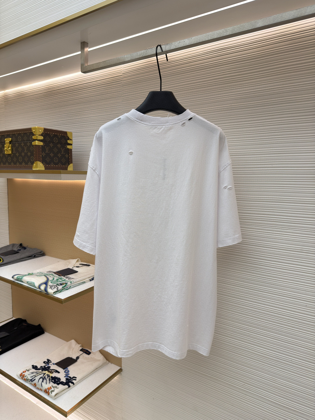 Acne Studios 做旧破洞徽标印花破洞T恤 短袖 白色 A2 CL0294-183