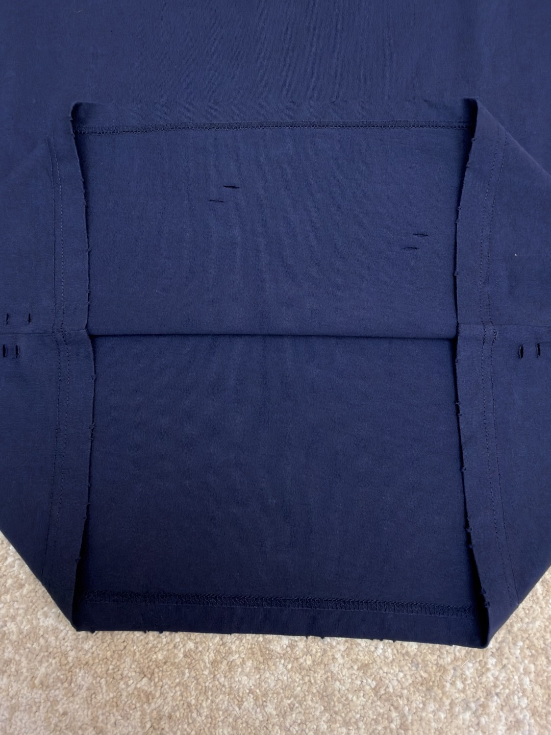 Acne Studios 做旧破洞徽标印花破洞T恤 短袖 蓝色 A0 CL0438-833