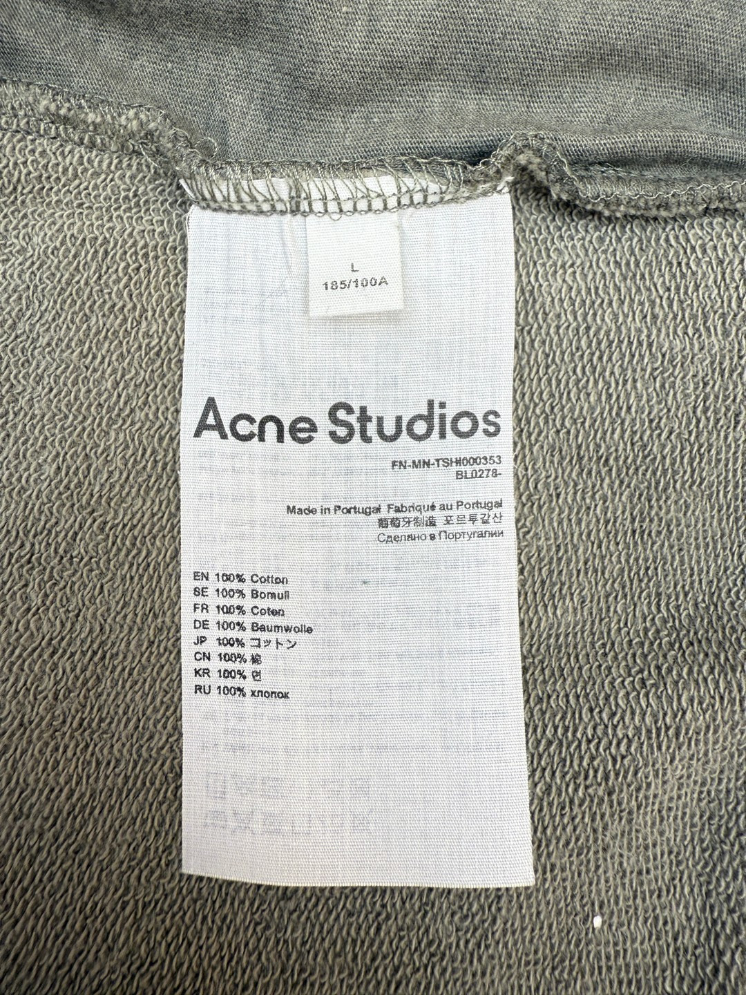 Acne Studios 破洞做旧徽标拉链连帽卫衣 外套 长袖 黑色 灰绿色 B0 CI0183-975