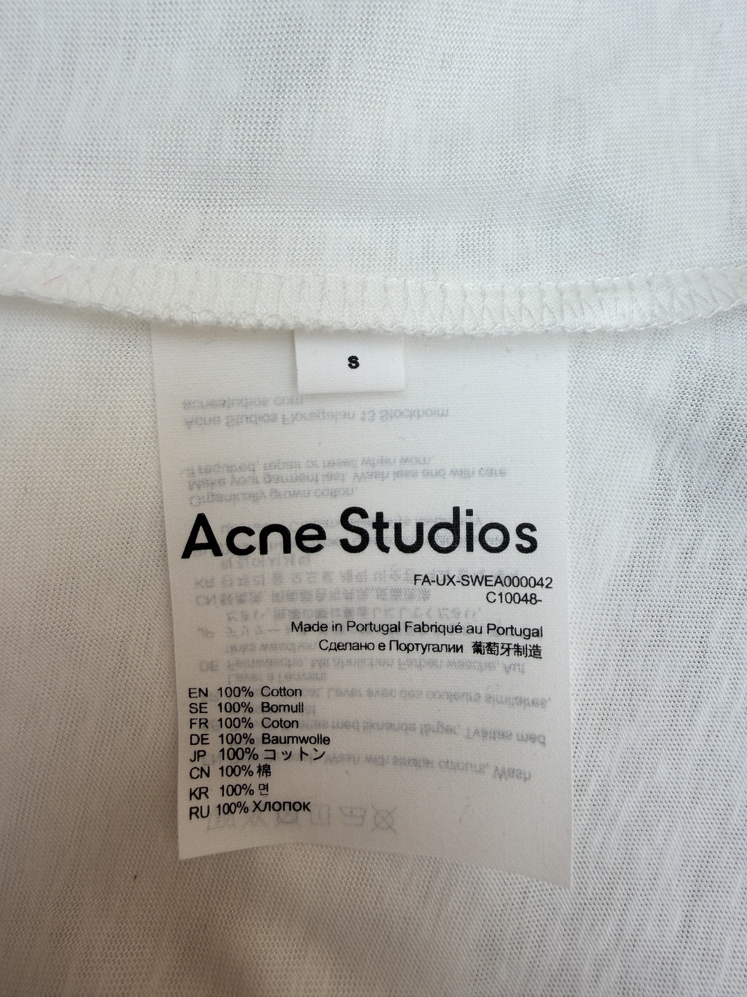 Acne Studios 新春限定圆领T恤 打底衫 长袖 白色 黑色 A5 CL0460-AEG