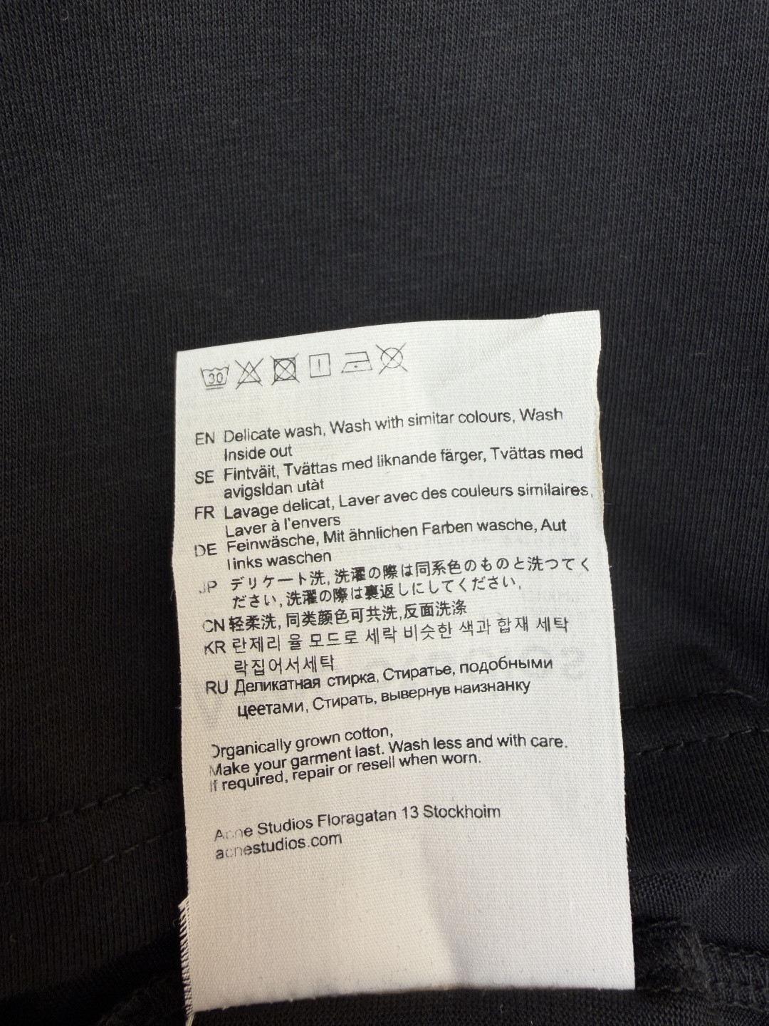 Acne Studios 新春限定圆领T恤 打底衫 长袖 白色 黑色 A5 CL0460-AEG