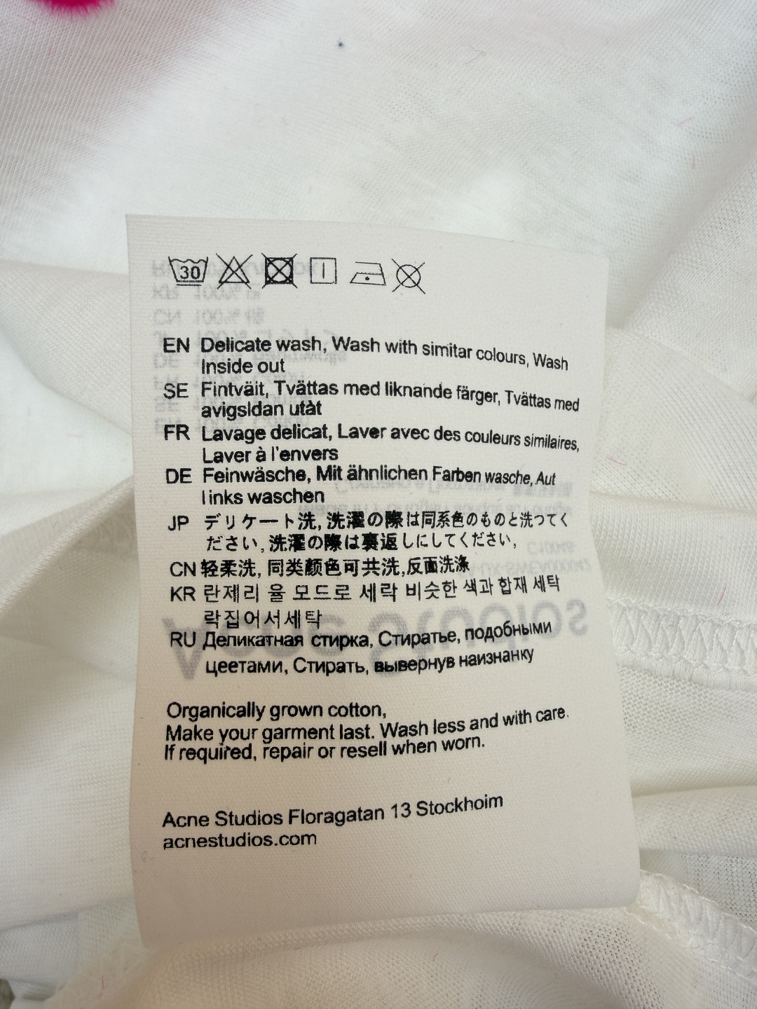 Acne Studios 新春限定圆领T恤 短袖 白色 黑色 女款 A0 CL0461-AEG