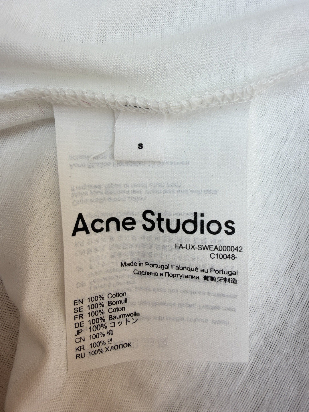 Acne Studios 新春限定圆领T恤 短袖 白色 黑色 女款 A0 CL0461-AEG