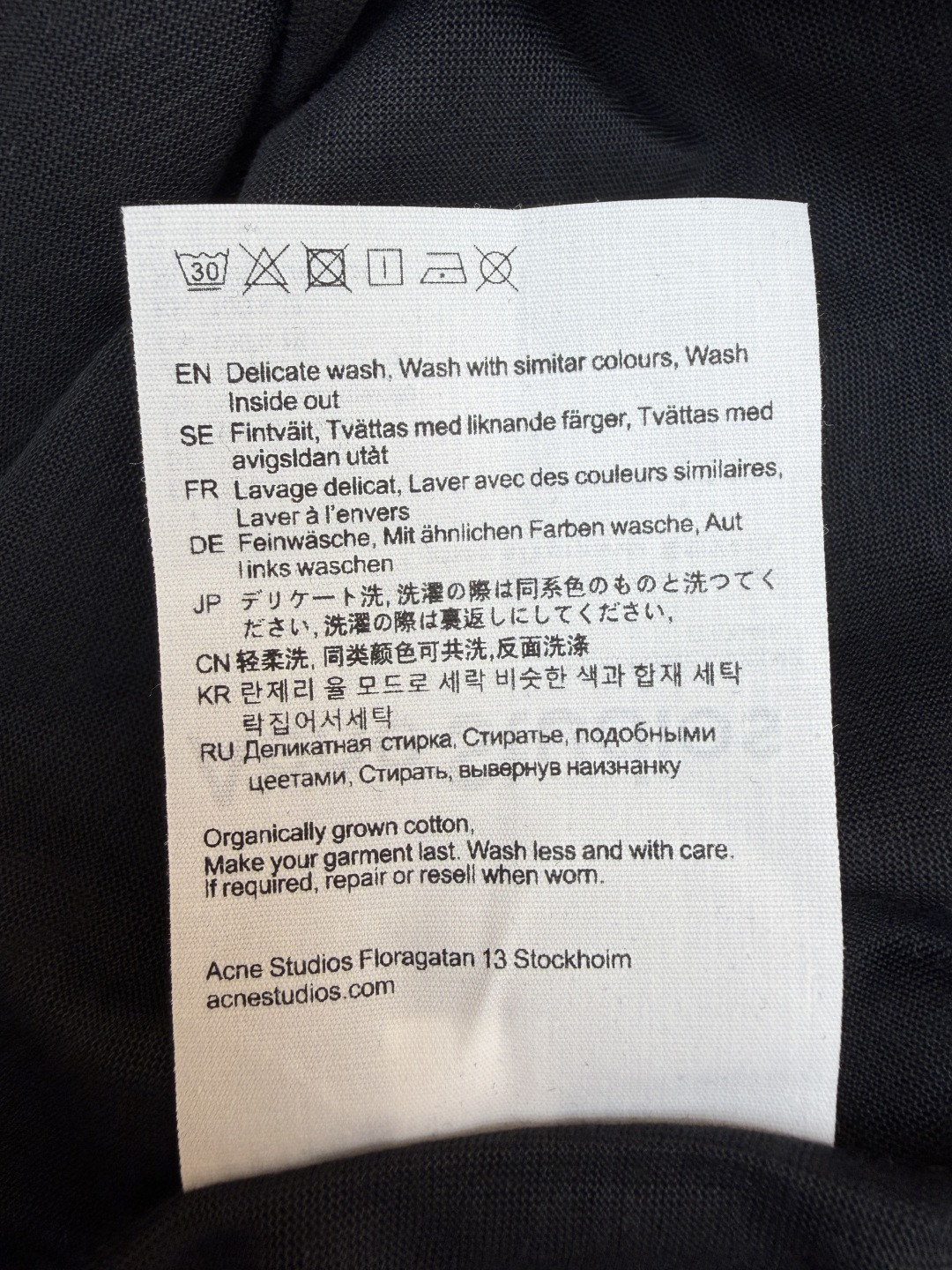 Acne Studios 新春限定圆领T恤 短袖 白色 黑色 女款 A0 CL0461-AEG