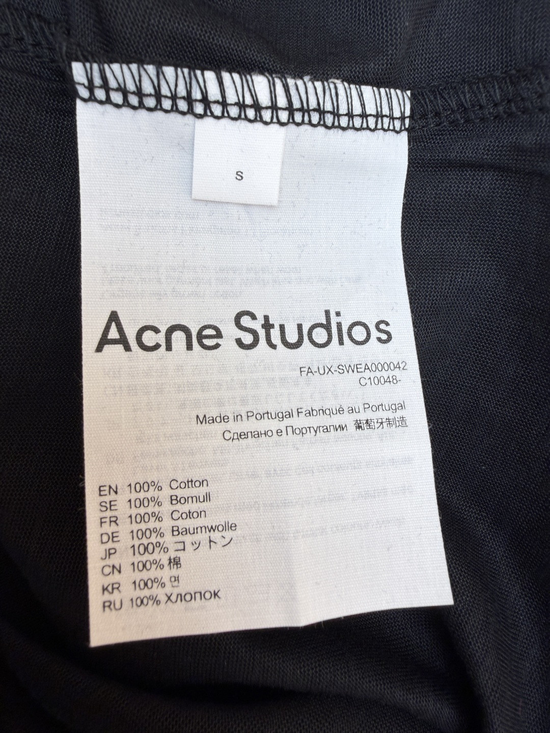 Acne Studios 新春限定圆领T恤 短袖 白色 黑色 女款 A0 CL0461-AEG