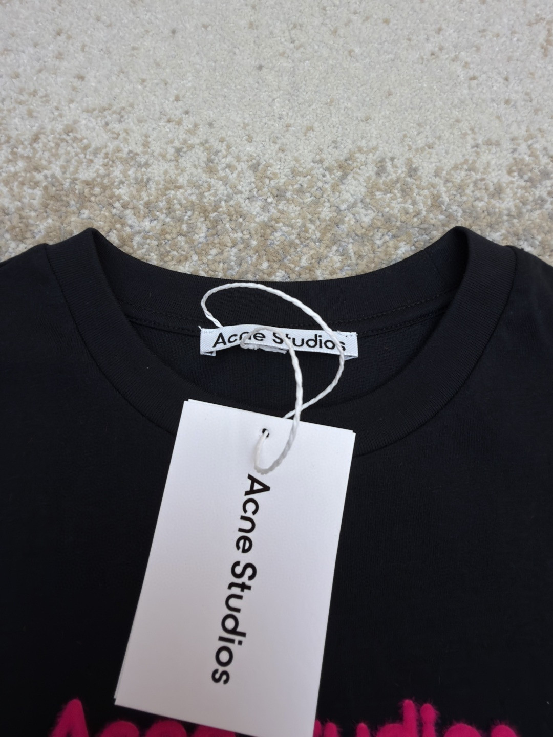 Acne Studios 新春限定圆领T恤 短袖 白色 黑色 女款 A0 CL0461-AEG