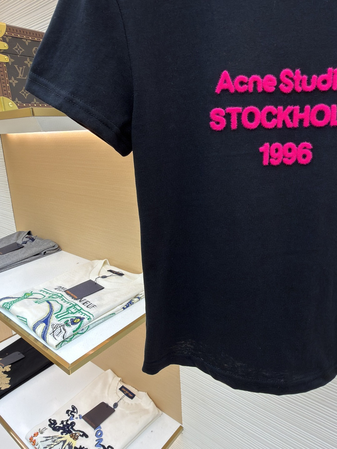 Acne Studios 新春限定圆领T恤 短袖 白色 黑色 女款 A0 CL0461-AEG