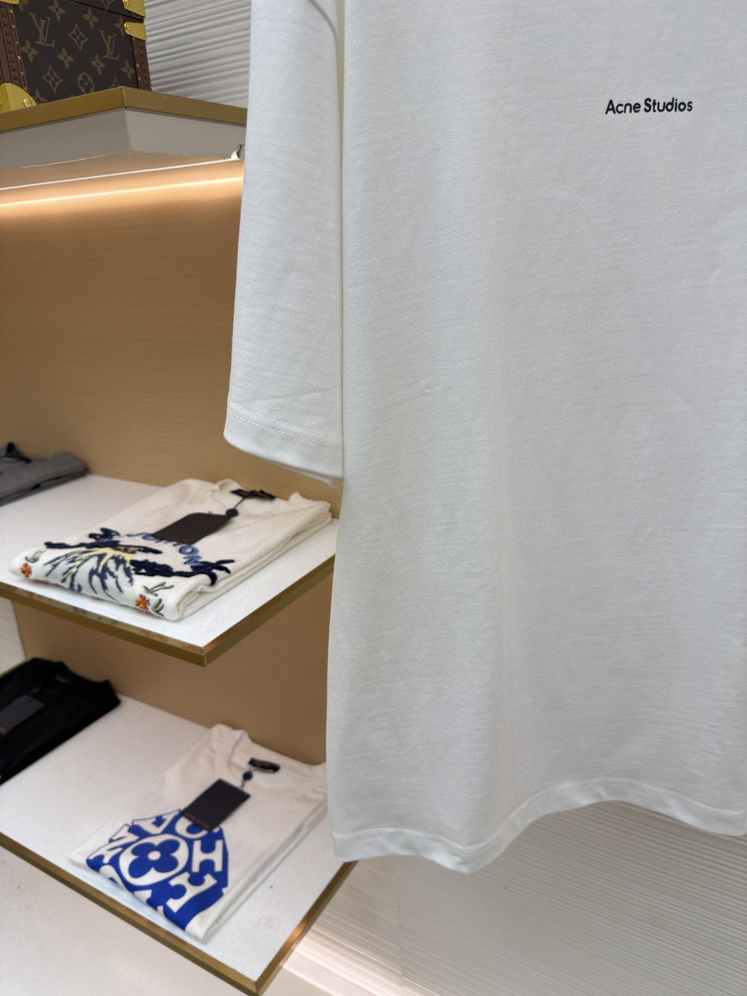 Acne Studios 胸前印章徽标圆领T恤 短袖 白色 黑色 A0 BL0278-183