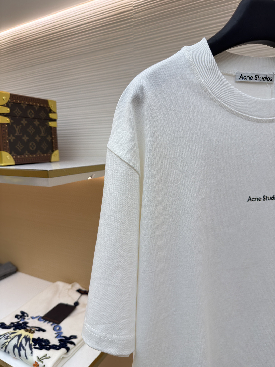 Acne Studios 胸前印章徽标圆领T恤 短袖 白色 黑色 A0 BL0278-183