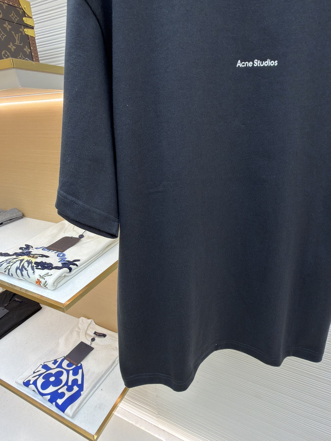 Acne Studios 胸前印章徽标圆领T恤 短袖 白色 黑色 A0 BL0278-183