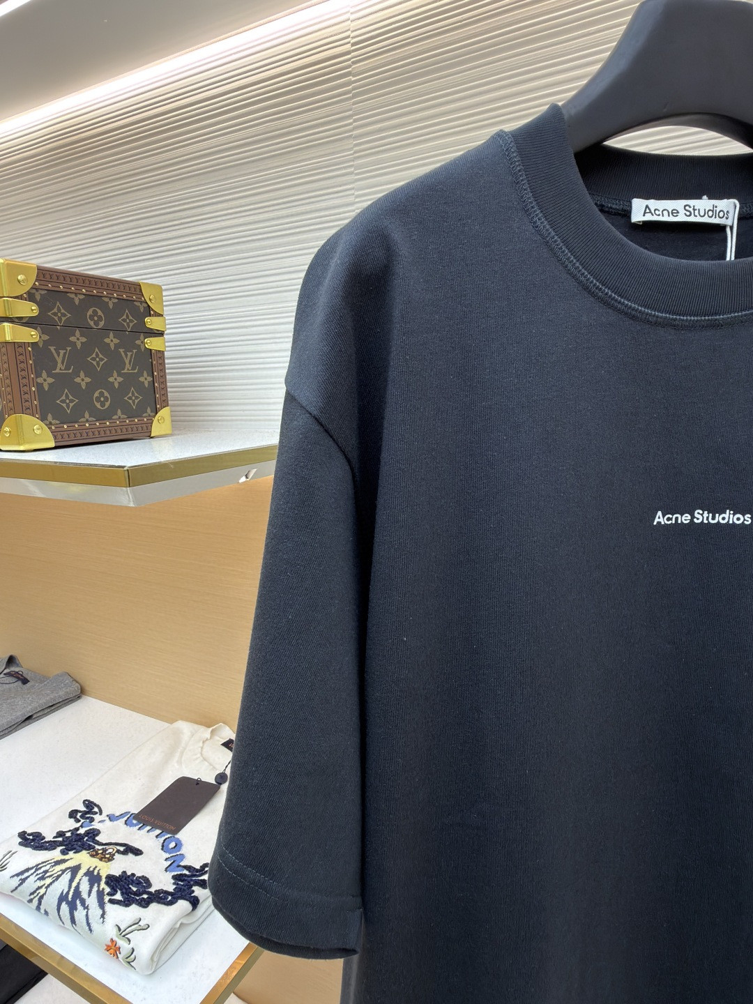 Acne Studios 胸前印章徽标圆领T恤 短袖 白色 黑色 A0 BL0278-183
