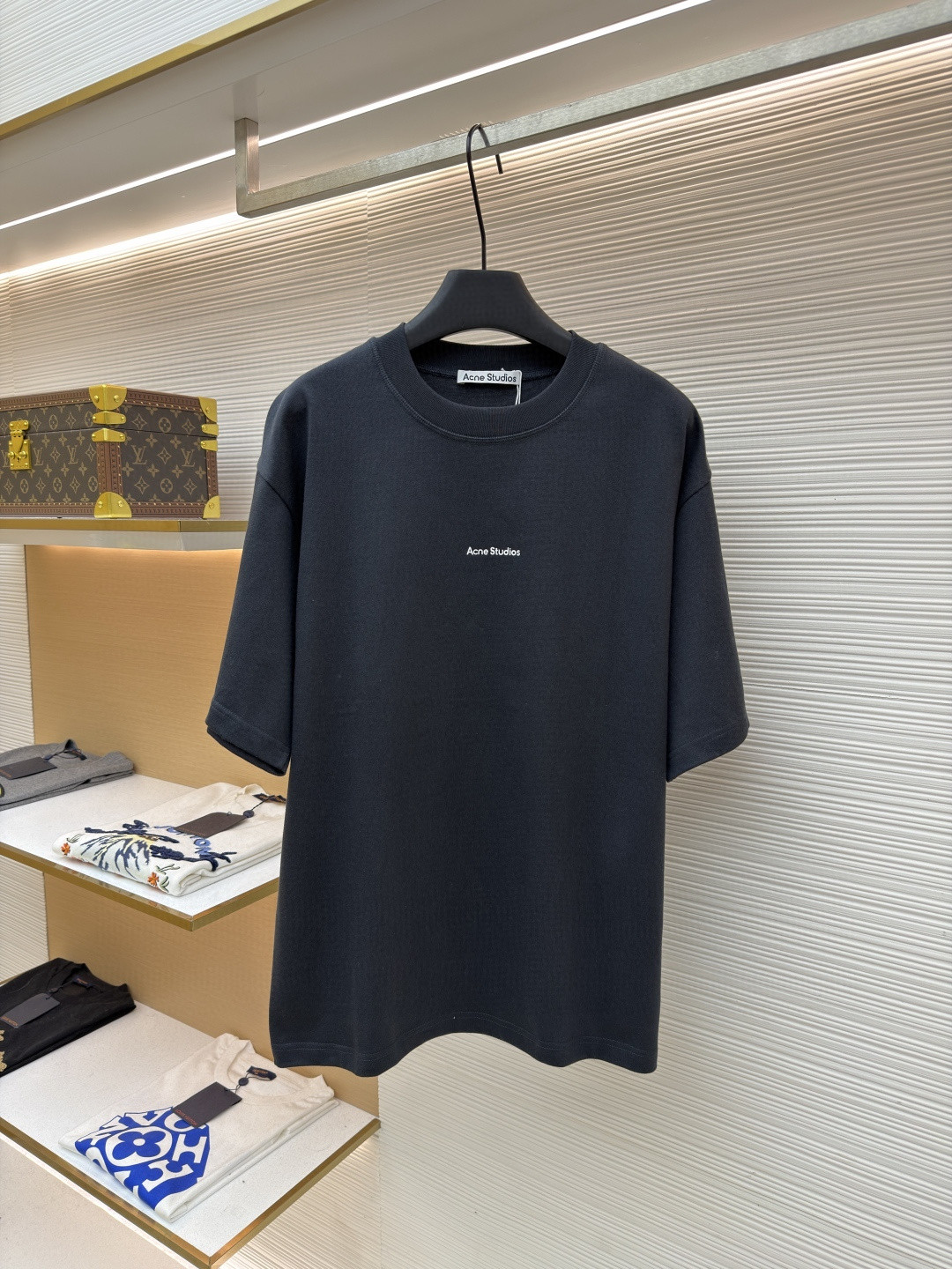 Acne Studios 胸前印章徽标圆领T恤 短袖 白色 黑色 A0 BL0278-183