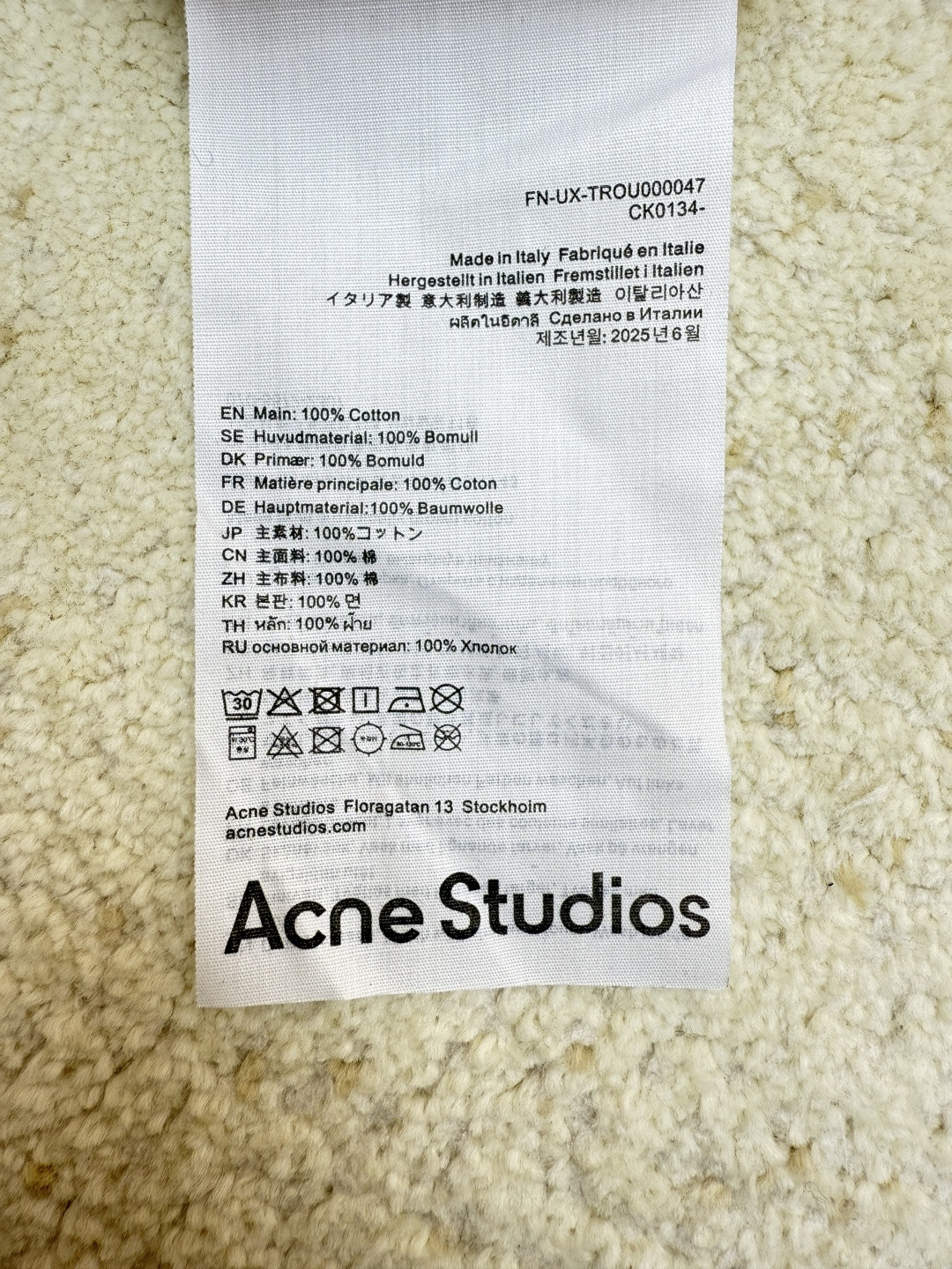 Acne Studios 蕾丝牛仔裤 长裤 裤子 蓝色 B0 CK0134-AET