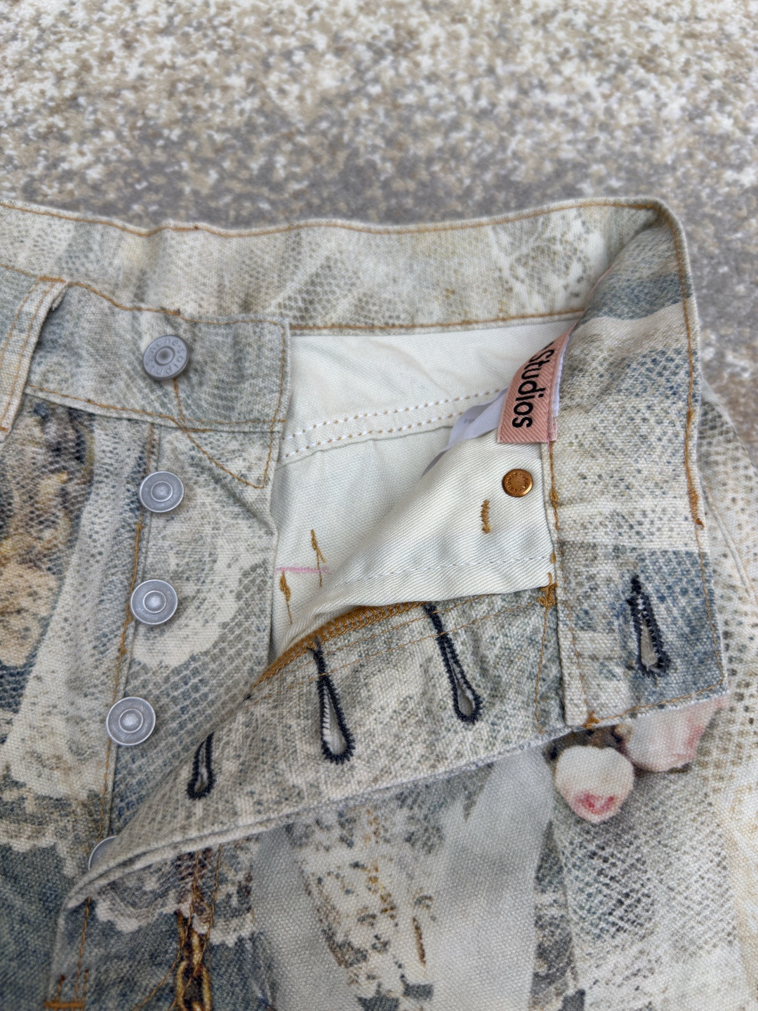 Acne Studios 蕾丝牛仔裤 长裤 裤子 蓝色 B0 CK0134-AET