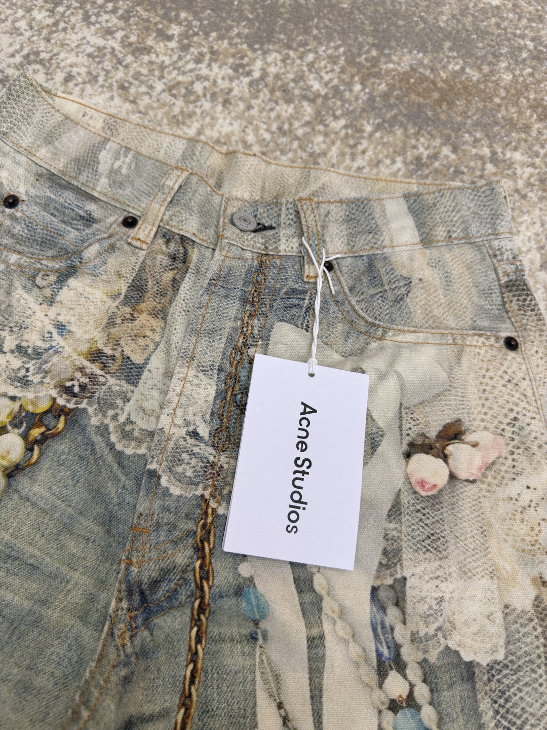 Acne Studios 蕾丝牛仔裤 长裤 裤子 蓝色 B0 CK0134-AET