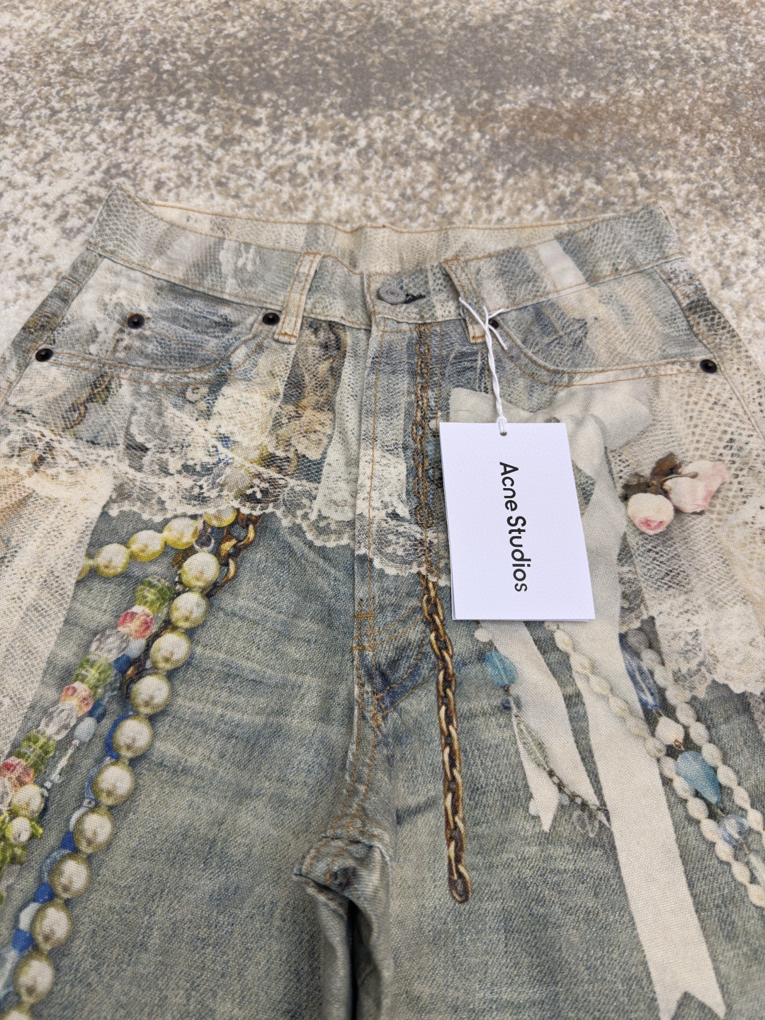 Acne Studios 蕾丝牛仔裤 长裤 裤子 蓝色 B0 CK0134-AET