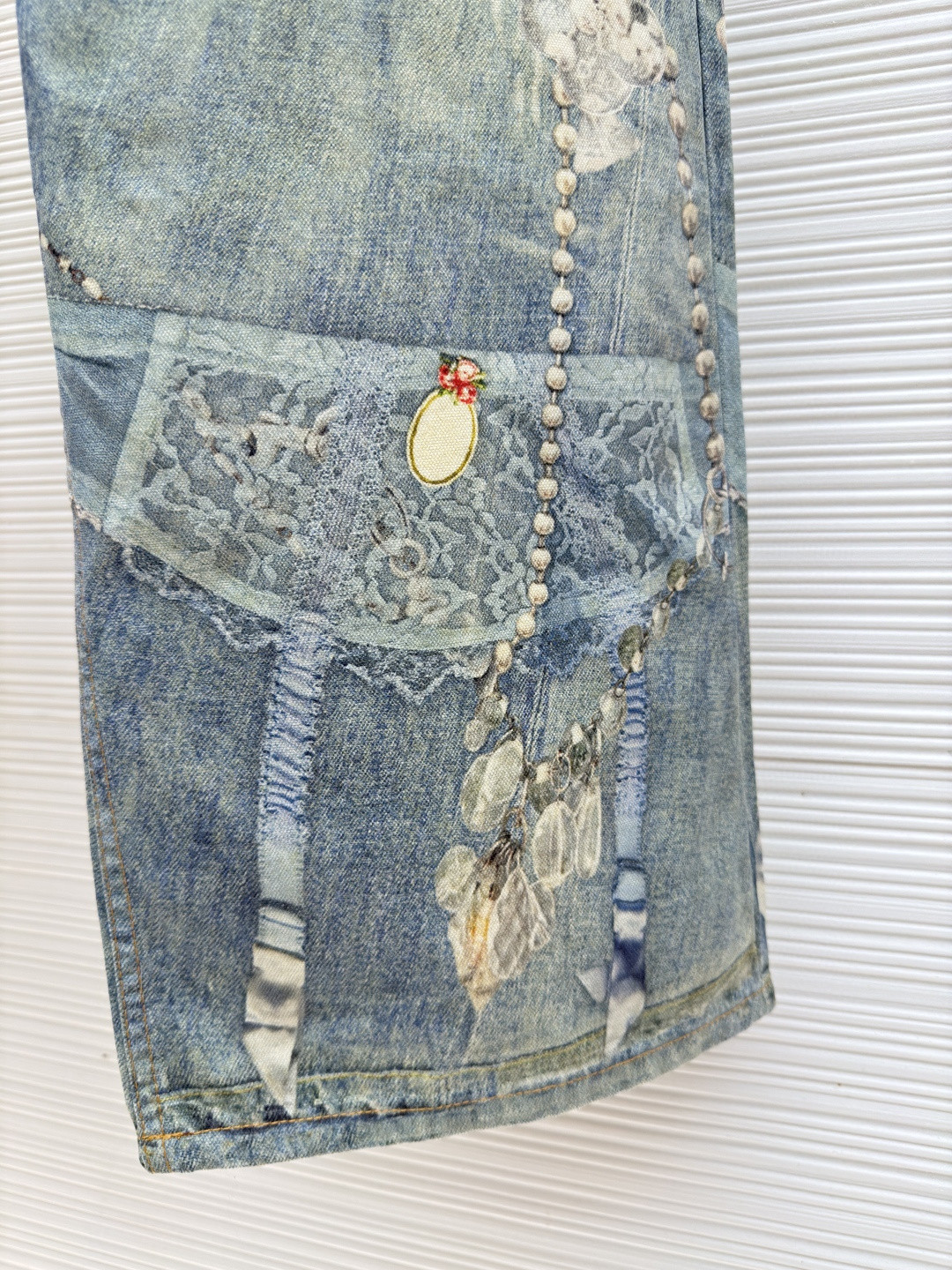 Acne Studios 蕾丝牛仔裤 长裤 裤子 蓝色 B0 CK0134-AET