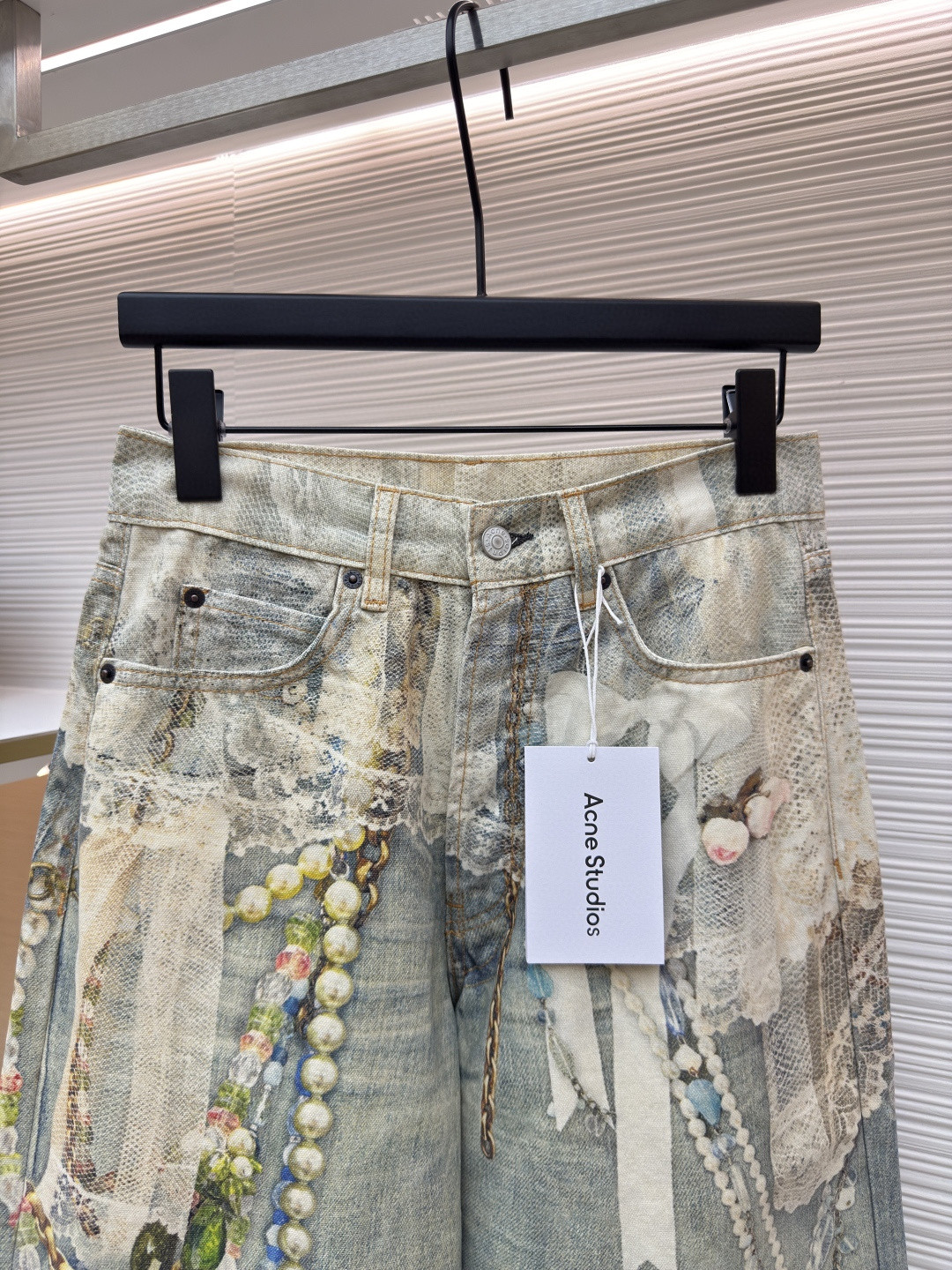 Acne Studios 蕾丝牛仔裤 长裤 裤子 蓝色 B0 CK0134-AET