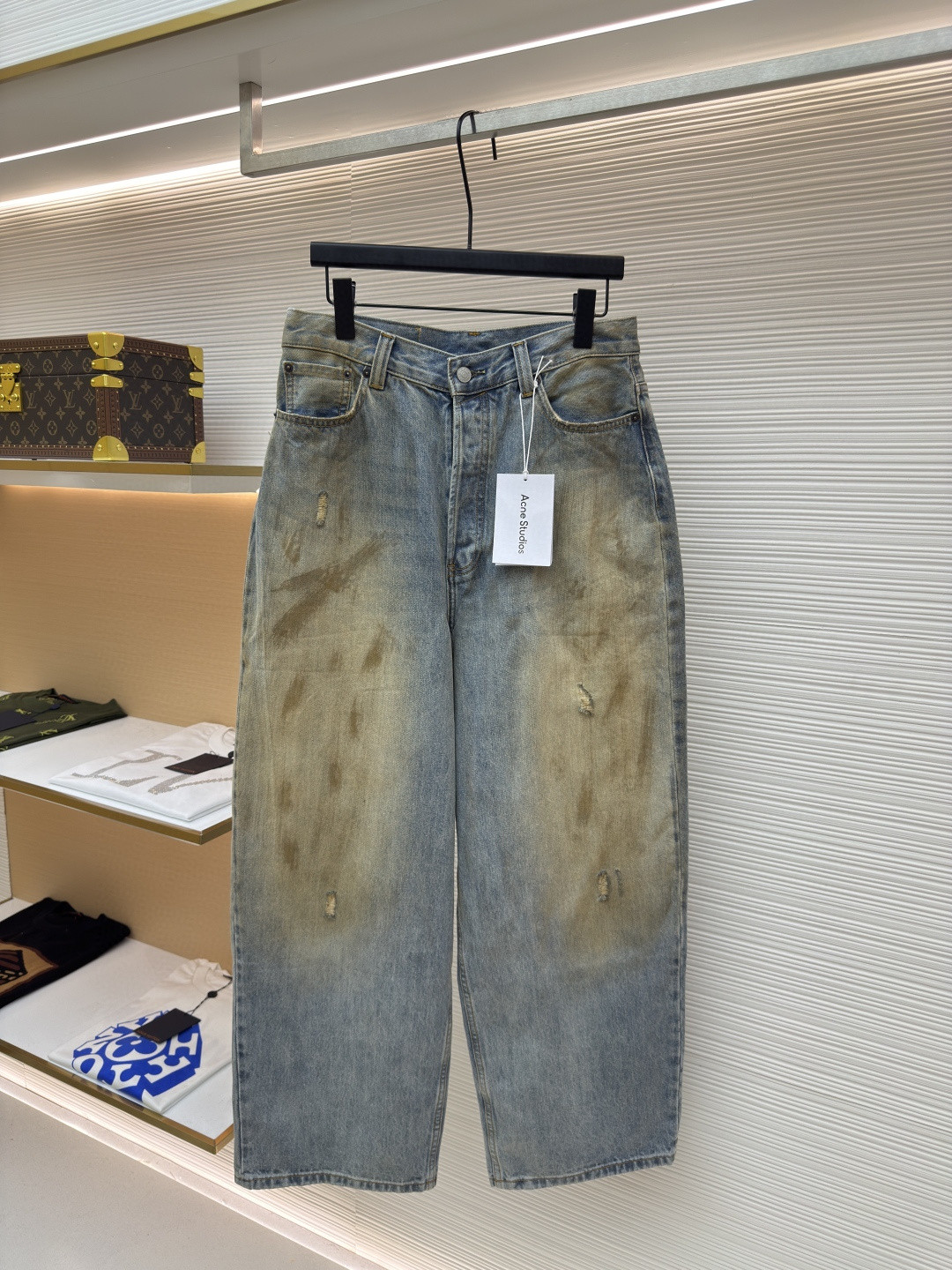 Acne Studios 脏脏宽松阔腿牛仔裤 长裤 裤子 蓝色 B0 B00381