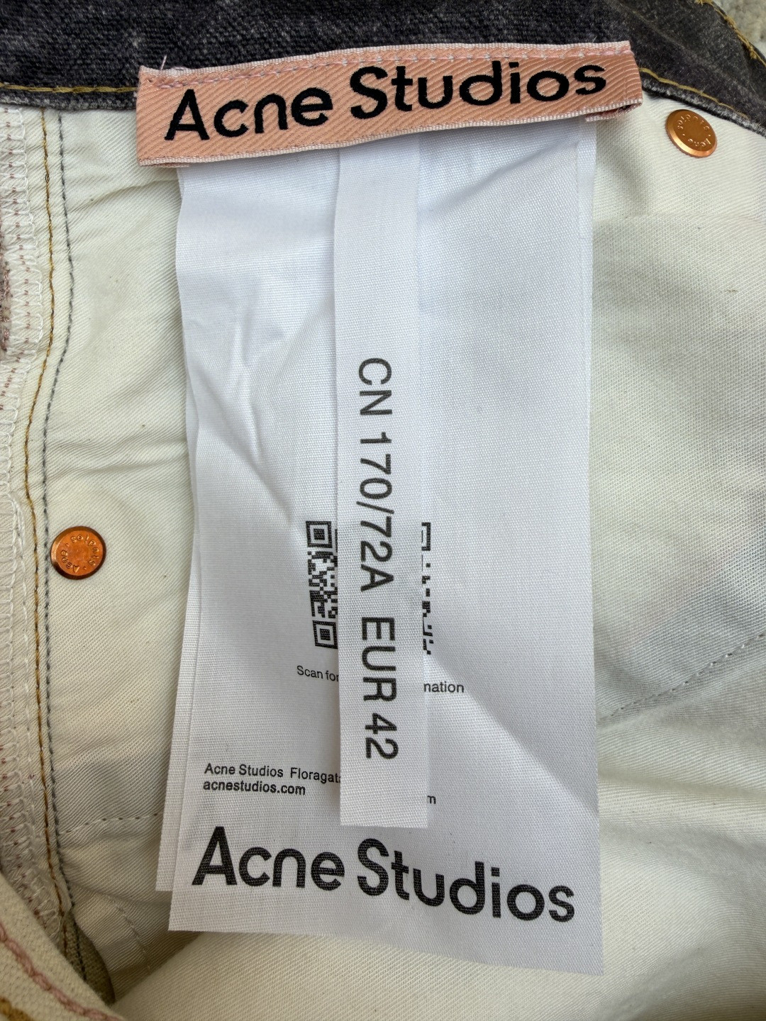 Acne Studios 3D错视复古印花牛仔裤 长裤 裤子 棕色 B0 BK0703-AG7