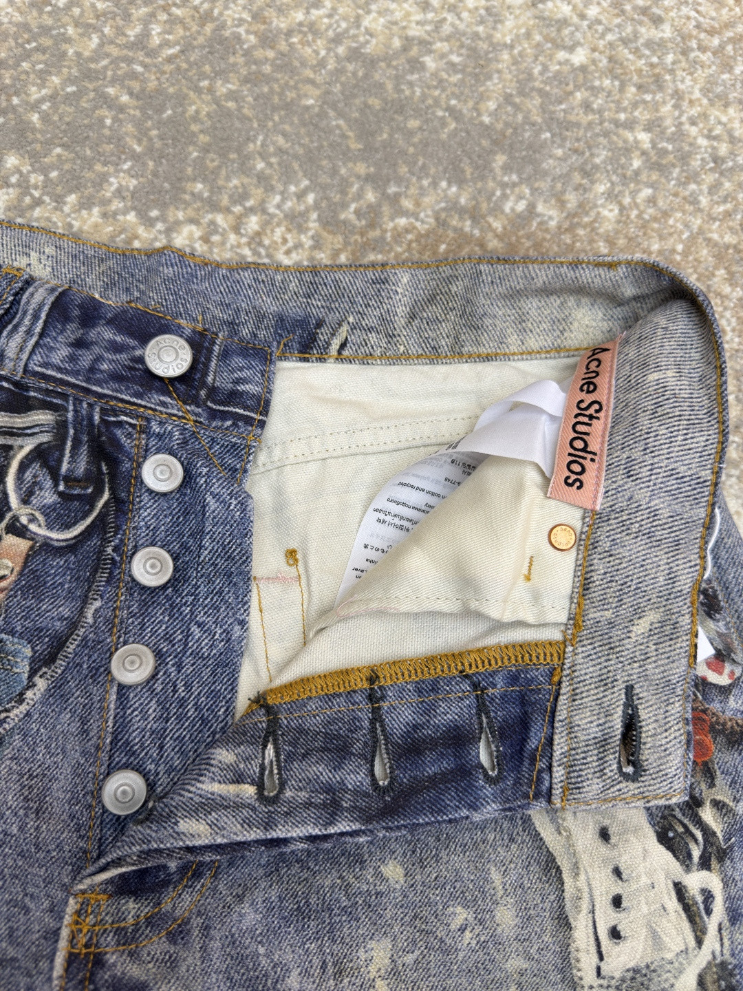 Acne Studios 3D打印牛仔裤 长裤 裤子 蓝色 B0 B00374-863