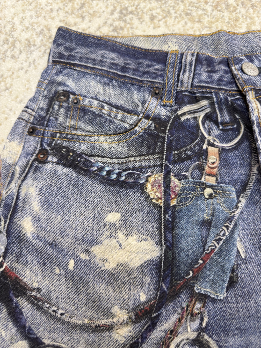 Acne Studios 3D打印牛仔裤 长裤 裤子 蓝色 B0 B00374-863