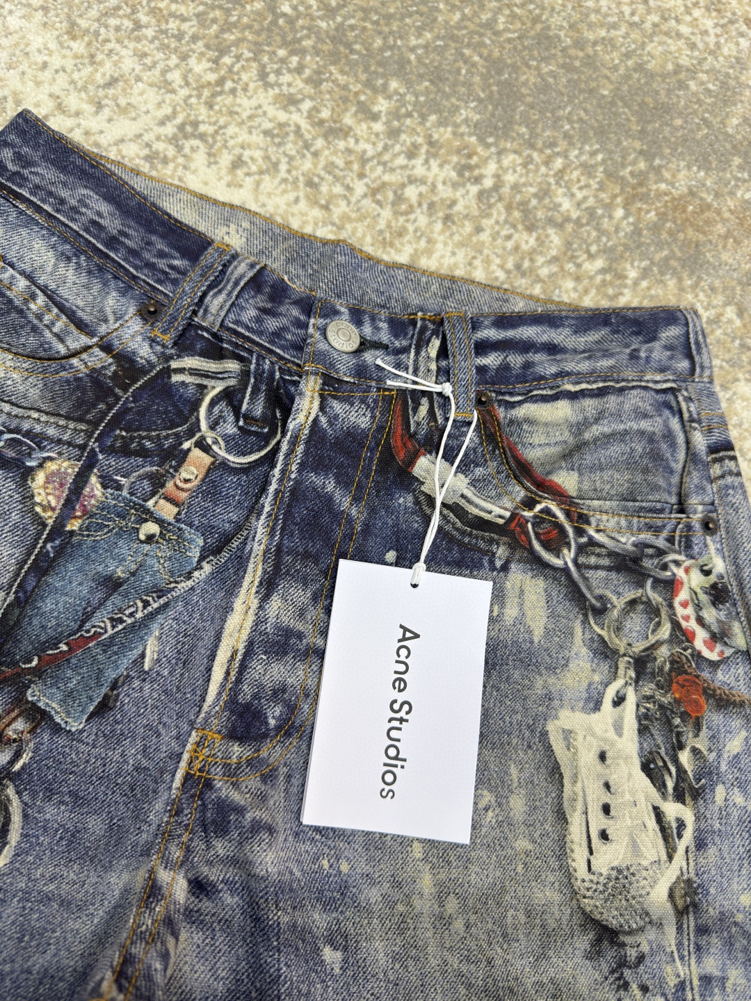 Acne Studios 3D打印牛仔裤 长裤 裤子 蓝色 B0 B00374-863